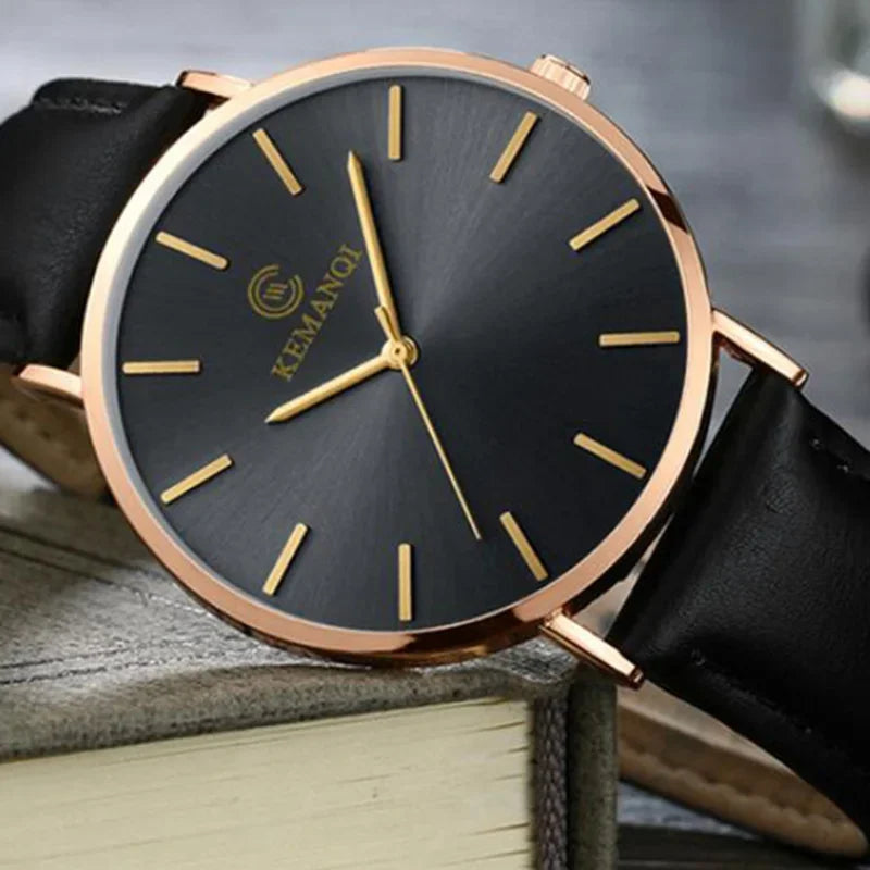 Fashion Men's Quartz Watches Thin Mens Watches Blue Glass Men Watch Men's Watch erkek kol saati reloj hombre Relogio Masculino