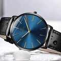 Fashion Men's Quartz Watches Thin Mens Watches Blue Glass Men Watch Men's Watch erkek kol saati reloj hombre Relogio Masculino